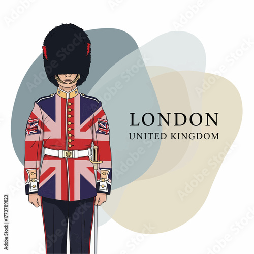 British royal guard, Union Jack motifs