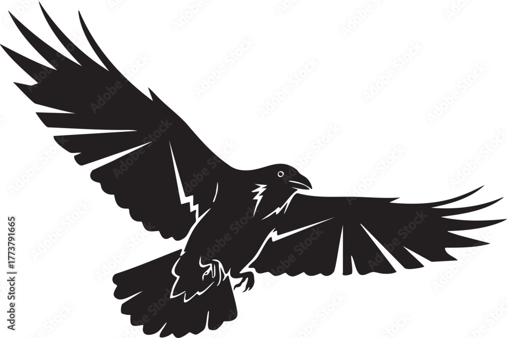 Obraz premium Bird Flying Silhouette Vector