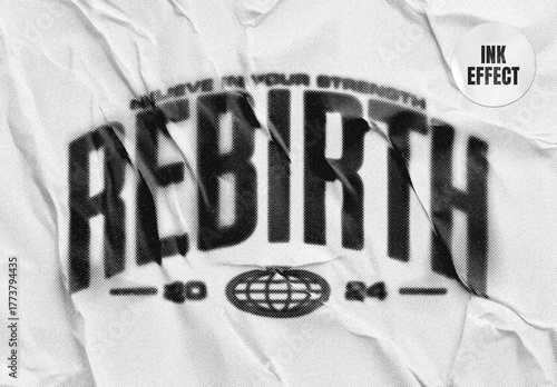 Ink Halftone Text & Logo Effect Mockup