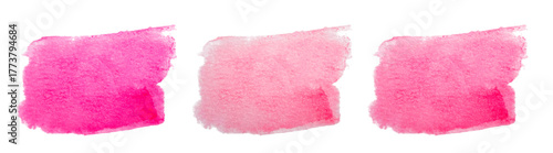 Brush line. Vector pinkpaint brush spot, highlighter line or felt-tip pen marker. Ink smudge abstract shape stains with texture