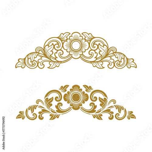 Balinese ornament line art vector premium 3