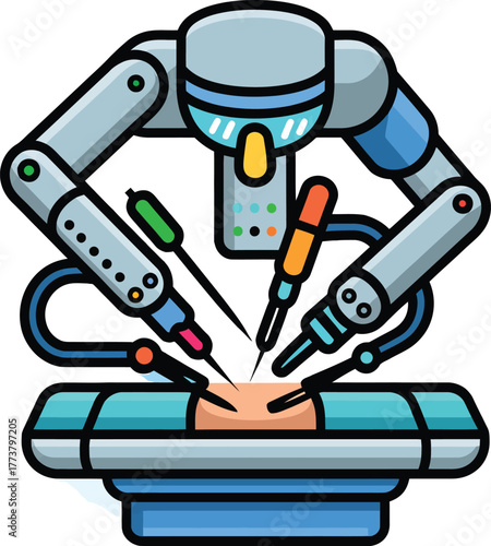 Robotic Surgery Arm Performing Procedure