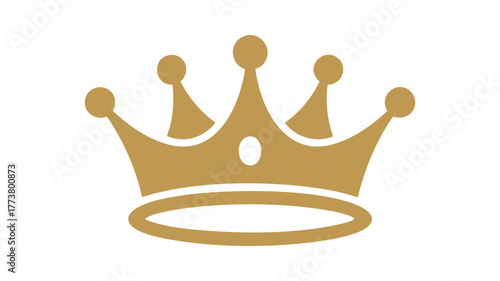 Golden royal crown icon symbol