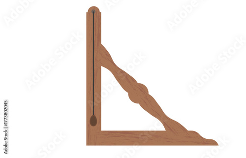 Wooden Carpenter Square Ruler Tool For Woodworking, Drafting, And DIY Projects