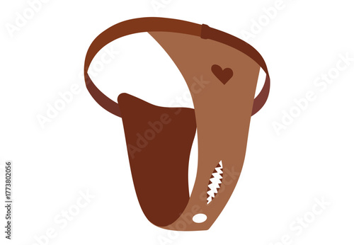 Medieval metal chastity belt for women.