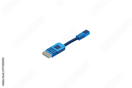 Lan cable on white background