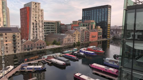 Dublin Docks from above. Google offices in Southside docks in Dublin, Ireland. Google's European headquarters.