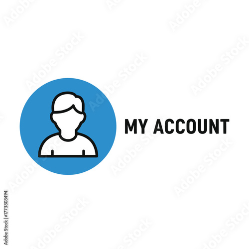 My Account Icon Vector Illustration Featuring User Profile Symbol