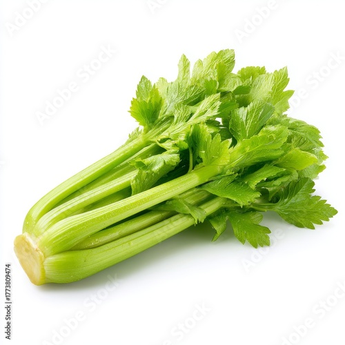 Fresh bunch of celery, a healthy and vibrant green vegetable