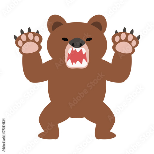 威嚇する熊　Threatening Bear