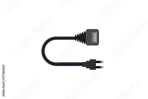 Power supply  cable isolated on white background