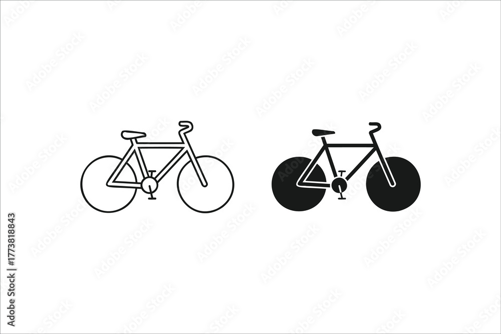Obraz premium Bicycle icon isolated on white background
