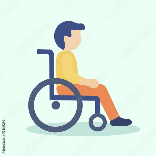 Disabled Person in Wheelchair Icon - Inclusion & Accessibility Vector
