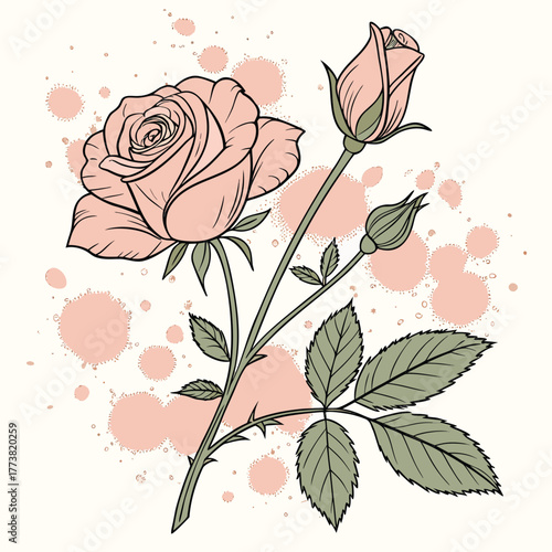 watercolor-rose-vector-effect--hand-painted-look--.eps