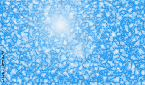 Abstract shimmering blue water surface with bright sunlight reflecting and creating sparkling light effects