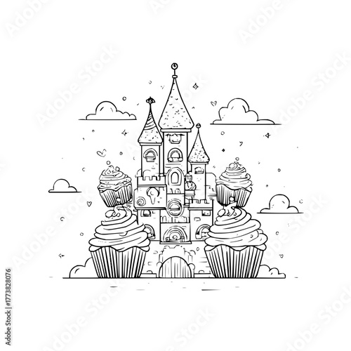 Illustration of a band of musicians in suits with lollipops on a black background drawing