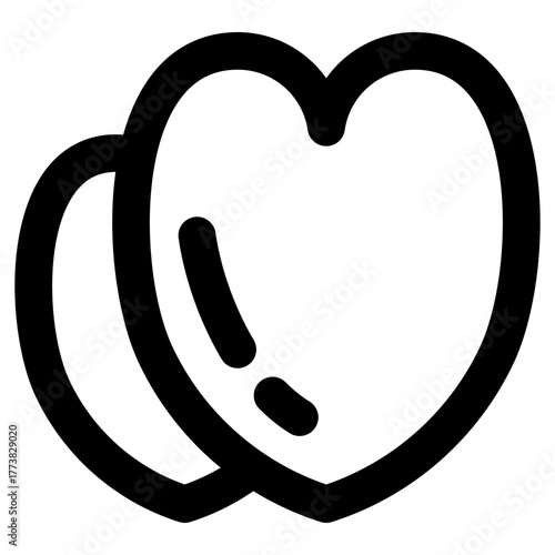 Heart vector line icon bold