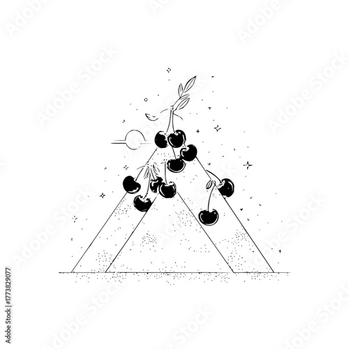 A sketch of a vintage steam train on tracks with smoke billowing from the engine on a white background