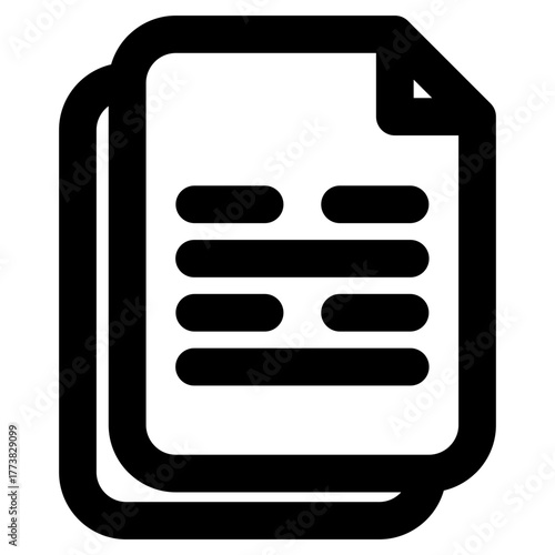 Documentation vector line icon bold