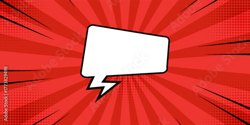 Pop Up Retro Comic Background. Vector halftone illustration. Vintage background for comic superhero text, speech bubble, message.