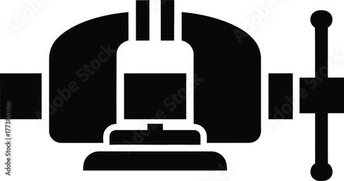 Essential Clamping Tool for Fabrication and Repair Bench Vise Vector silhouette