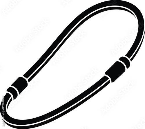 Essential Gear for Rock Climbing and Rappelling Carabiner Vector silhouette