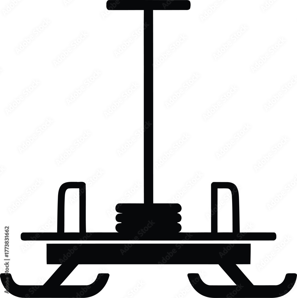 Fototapeta premium Industrial Hoist Attachment and Sling Gear Lifting Clamp Vector silhouette