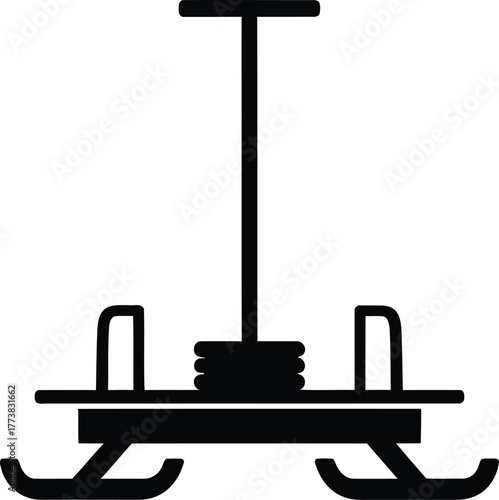 Industrial Hoist Attachment and Sling Gear Lifting Clamp Vector silhouette