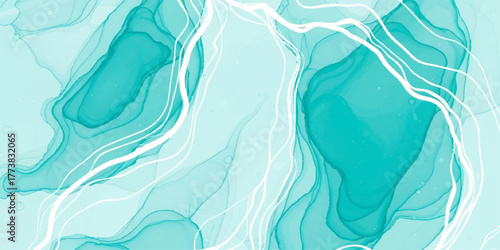 Abstract blue wave pattern background resembling a clear water surface with light reflection