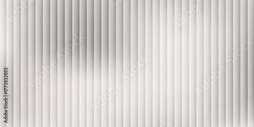 Vector ribbed glass texture background. Light grey white ribbed glass. Mesh gradient. acrylic ribbed bath surface. Ribbed glass background semitransparent overlay.