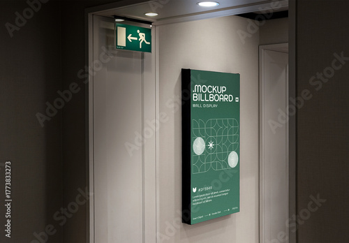 Interior Wall Display Mockup Indoor Frame