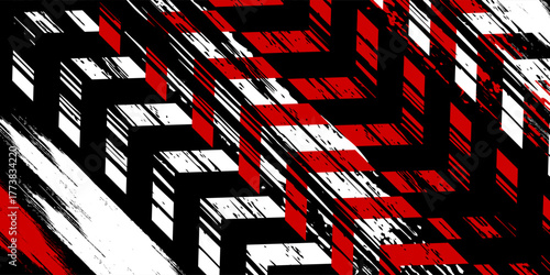 Exclusive red and black color combination sport racing car livery design, for universal medium eps10 vector ready to print.