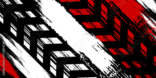 Exclusive red and black color combination sport racing car livery design, for universal medium eps10 vector ready to print.