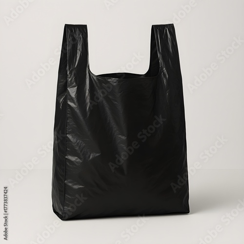Black Plastic Shopping Bag