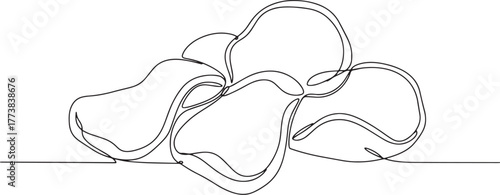 Minimalist line art illustration showcasing a stack of crispy pr