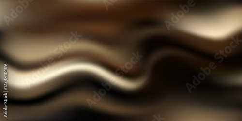 Abstract fluid art black metallic free flowing pattern with sepia color tone background.
