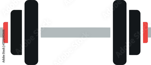 Modern dumbbell fitness equipment for strength training vector