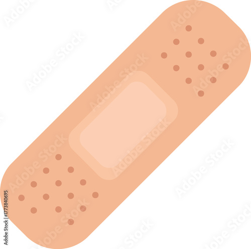 Adhesive bandage for wound care and first aid kit inclusion vector