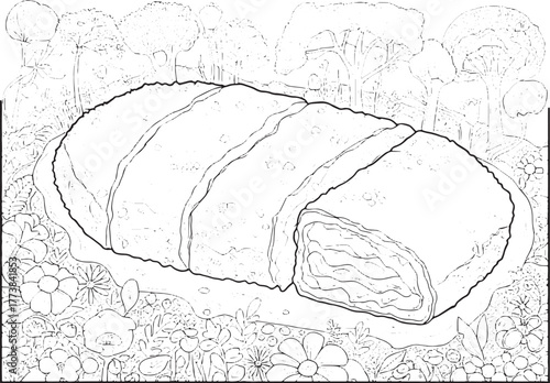 Whimsical Milanesa Landscape: A Culinary Journey Through Floral