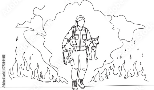 Heroic rescuer: Courageous woman saves animals from raging infer