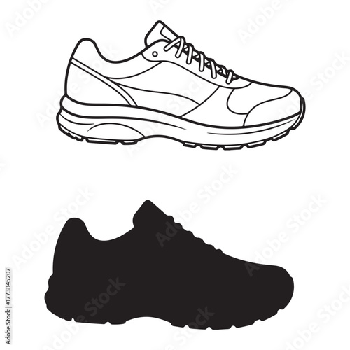 Running shoes icon vector 