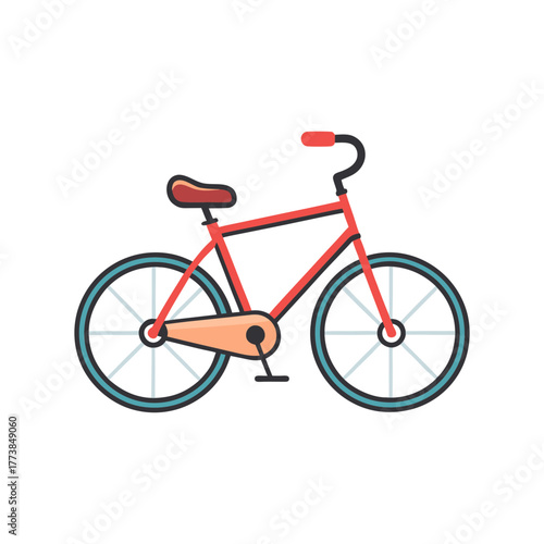 Cartoon Bicycle Vector Illustration