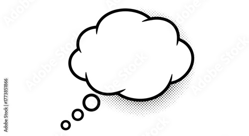 Blank comic speech bubble ready for your text, perfect for marketing, advertising, and creative design projects needing a pop art style