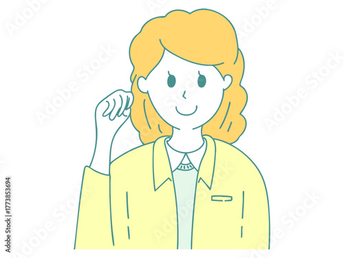 イラスト　女性　挿絵　素材