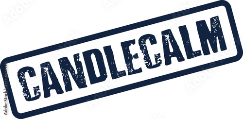 Candlecalm grunge stamp conveying tranquility and peace for branding and peaceful concepts