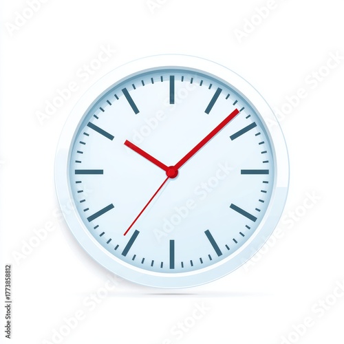 Free Download A classic clock with a red second hand and blue background. A beautiful clock with minute and hour hands - GFXLoad