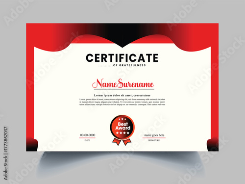 modern certificate design template