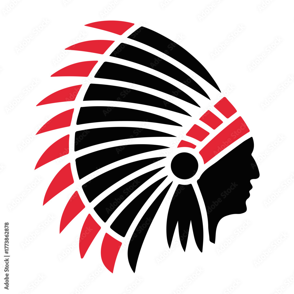 Naklejka premium American eagle head with USA flag colors vector illustration, Head of American eagle, flag, usa, america, icon, sign, traditional, culture, festival, celebrate.