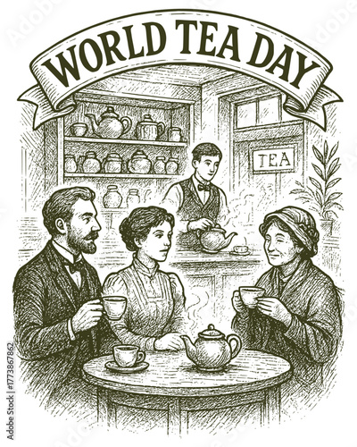 World Tea Day Gathering in a Vintage Tea House