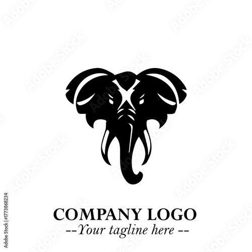 Wallpaper Mural Majestic Elephant Logo Symbol with Elegant Minimalist Design and Powerful Modern Style Torontodigital.ca